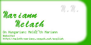 mariann melath business card